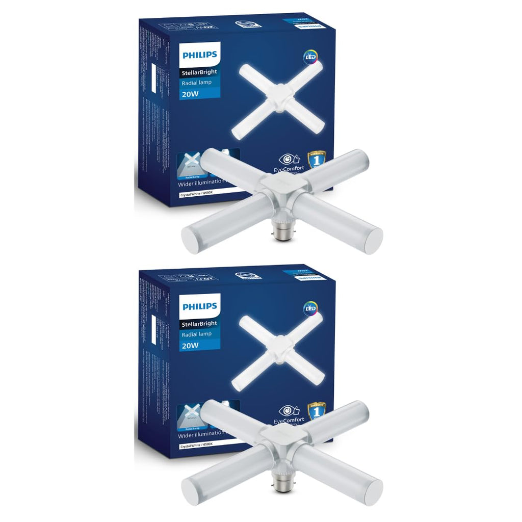 Philips Stellar  High Bright 20W Radial B22 LED T-Bulb,Cool Daylight, Pack of 2