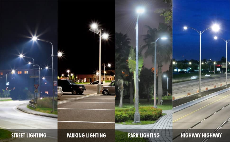 50 Watts Lens LED Street Light Waterproof IP65 Full Polycarbonate Body, 140 Per watt Lumens with 2 Year Warranty & BIS Approved - Pack of 2, Corded Electric, Black Body