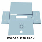 DS Vision Rack 2U Metal Rack for DVR/NVR/Network Switches – Lockable, Glass Front, Ventilated with Top &amp; Side Airflow, 2-Way Cable Management Holes – 490x300x160mm Secure Equipment Cabinet