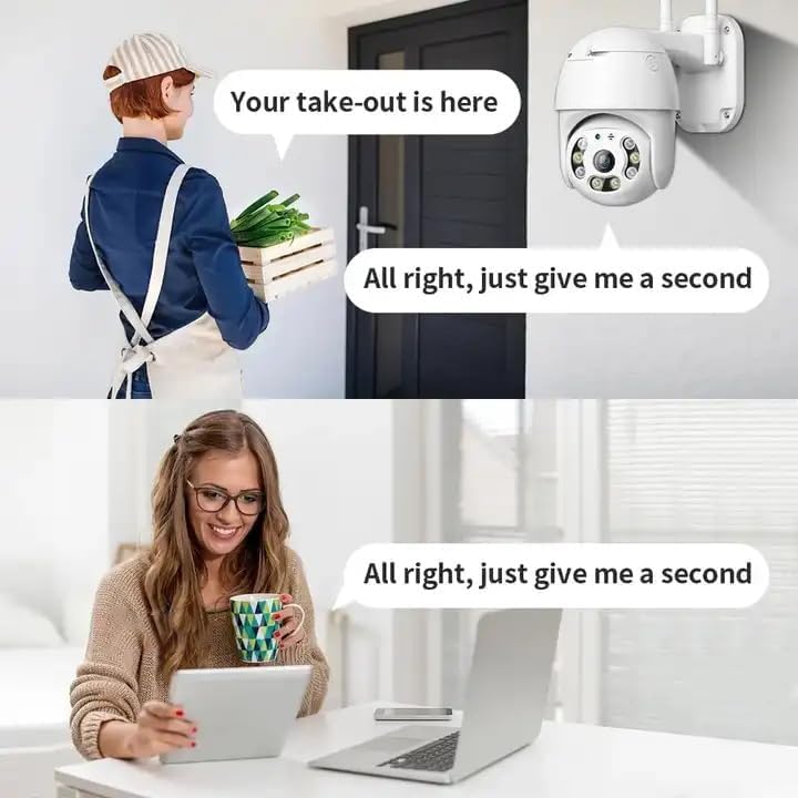 DS Vision Well WiFi PTZ Outdoor Security Camera | 1080P HD, 360° Pan Tilt, Color Night Vision, Motion Detection Alerts, Two-Way Audio, Waterproof Wireless Smart CCTV for Home (Dome Camera)