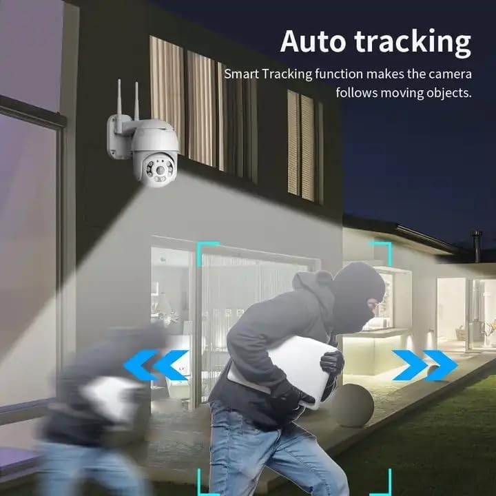 DS Vision Well WiFi PTZ Outdoor Security Camera | 1080P HD, 360° Pan Tilt, Color Night Vision, Motion Detection Alerts, Two-Way Audio, Waterproof Wireless Smart CCTV for Home (Dome Camera)