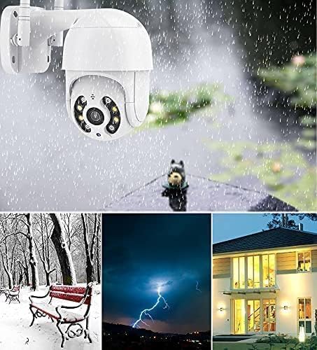 DS Vision Well WiFi PTZ Outdoor Security Camera | 1080P HD, 360° Pan Tilt, Color Night Vision, Motion Detection Alerts, Two-Way Audio, Waterproof Wireless Smart CCTV for Home (Dome Camera)