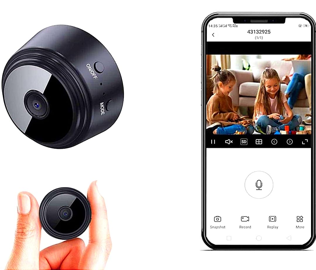 WiFi Spy Camera Hidden for Home Outdoor High HD Focus Spy Magnet Mini Live Stream Night Vision IP Wireless 1080P Audio Video Hidden Indoor Nanny Camera for Home Offices Security Multicolor.