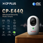 CP PLUS 4MP Quad HD Smart Wi-Fi CCTV Camera | 360° Pan & Tilt | Press to Call | Motion Tracking | CTC Cyber Secure Tech | Two-Way Talk | IR Night Vision | Alexa & OK Google | CP-E44Q