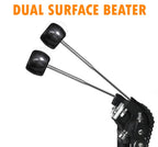 Dual surface beater with black beaters on white background