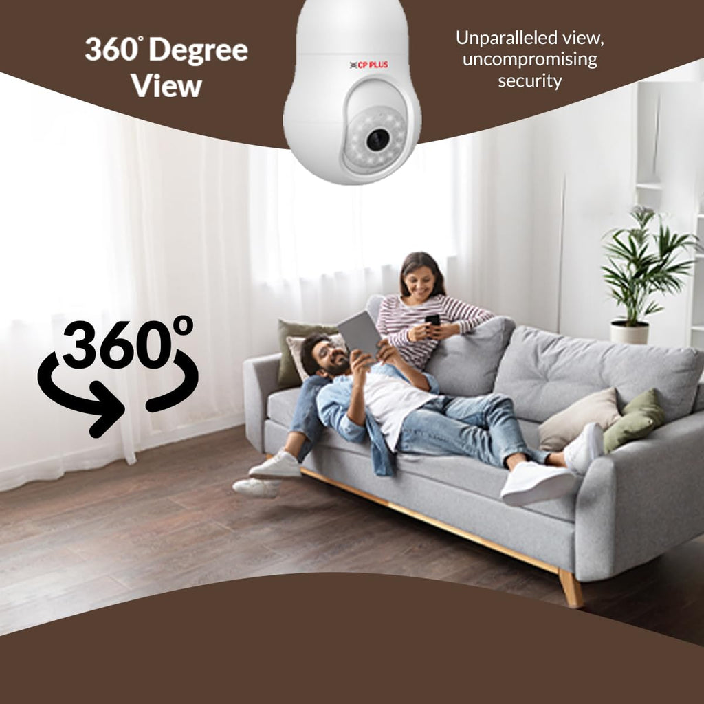 CP PLUS 3 MP Resolution Smart Wi-fi Bulb Security Camera CP PLUS 64GB microSDXC Memory Card