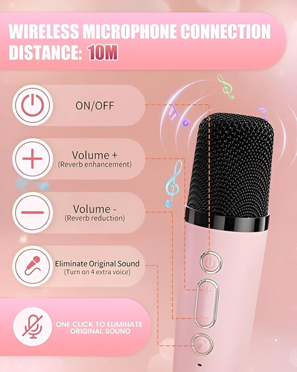 Shoppy Pro wireless karaoke speaker Nail Drill Kids Adults with Wireless Mics Portable K-a-r-a-o-k-e B-l-u-e-t-o-o-t-h Speaker & Dynamic Lights Birthday Gift for Girls, Boys & Toddlers Ages 4,5,6,7,8,9,10,12+ Year Old Home Outdoor Travel (Multi)