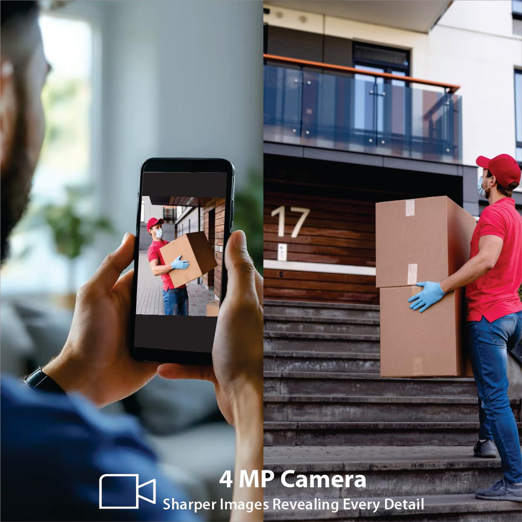 CP PLUS CP-Z45Q 4MP Outdoor Wi-Fi CCTV Camera | 360° Pan & Tilt | Full-Color Night Vision | Motion & Sound Detection | Human Detection | CTC Cyber Secure Tech | Alexa & OK Google | CP-Z45Q