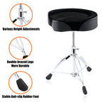 Softline Pro Drum Throne, Adjustable Padded Saddle Drum Stools Motorcycle Style Heart Shape Heavy Duty with Rubber Feet for Adults (SP T800)