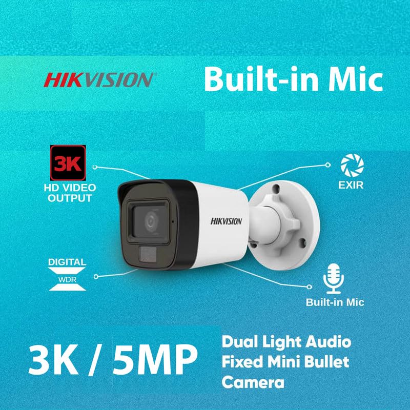 HIKVISION 4CH TURBO HD DVR DOME BULLET CAMERA COMBO KIT (DS-7104HGHI-F1 +DS-2CE56C0T-IRP + DS-2CE16C0T-IRP)