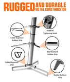 Softline Pro Double Piano Keyboard Stand with Microphone Stand and Carry Bag, Lightweight and Durable, 54inches, Silver (SP20)