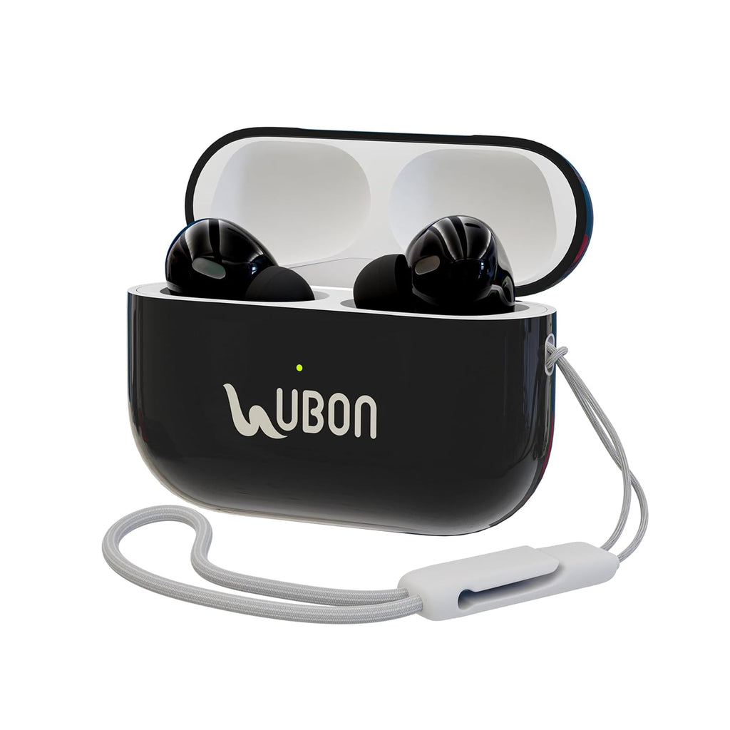 UBON Bt-55 True Wireless Earbuds Upto 26H Playtime, Noise Isolation Touch Operations Bluetooth Headset Black - in Ear