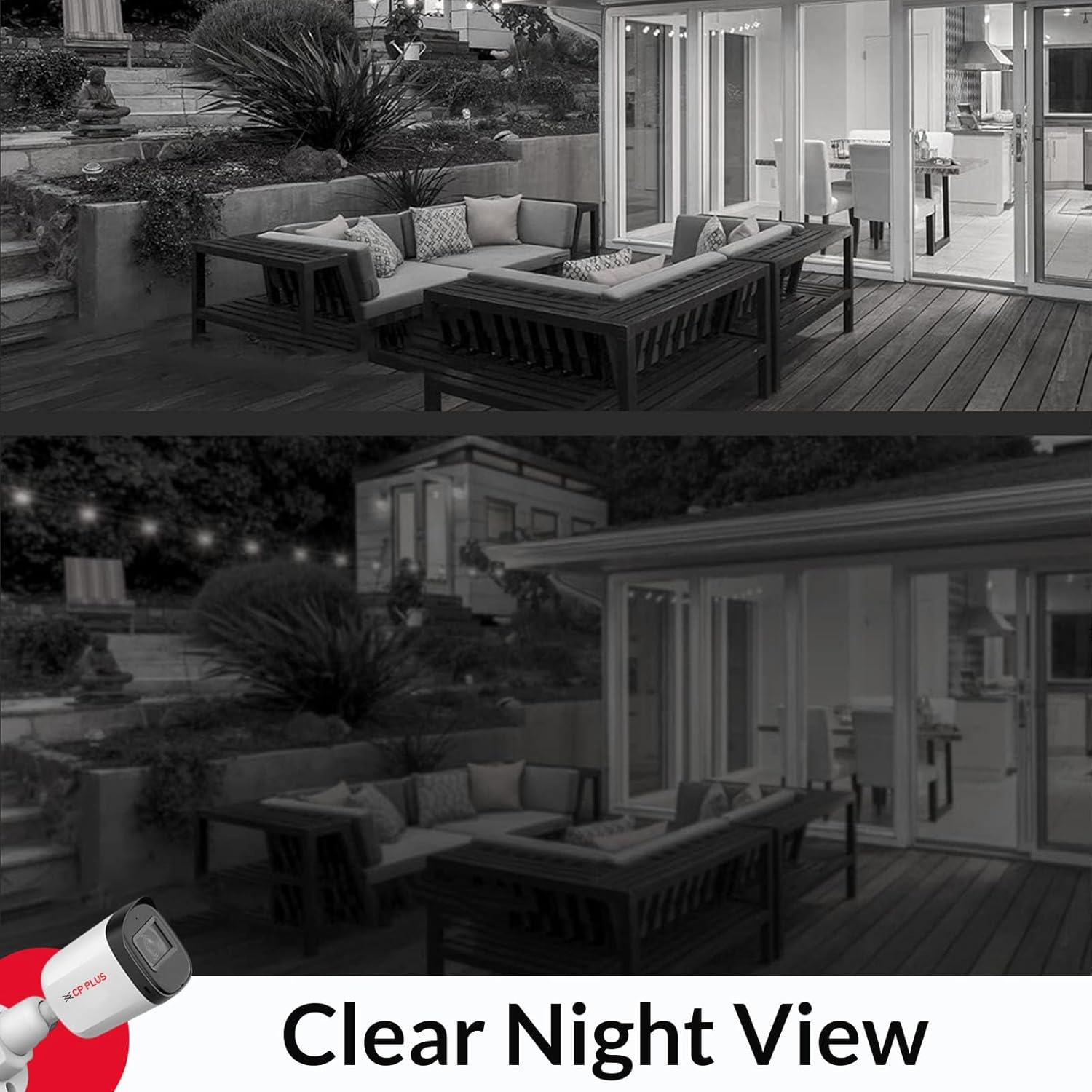 CP PLUS  CP-URC-TC24PL3 2.4MP IR Wired Bullet Outdoor Camera CP-URC-TC24PL3 Compatible with DVR only | 3.6mm Lens | 30 Meter Black & White Night Vision | IP67 | Analog HD CCTV Camera, White