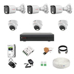 CP Plus 2.4MP 8 Channel DVR, 2.4MP 3 Dome & 3 Bullet Cameras [Color Night Vision + Built-in Audio MIC + Smart Dual Light + Motion Detection] + 2 TB HDD + 8 CH SMPS + CCTV Cable + BNC/DC
