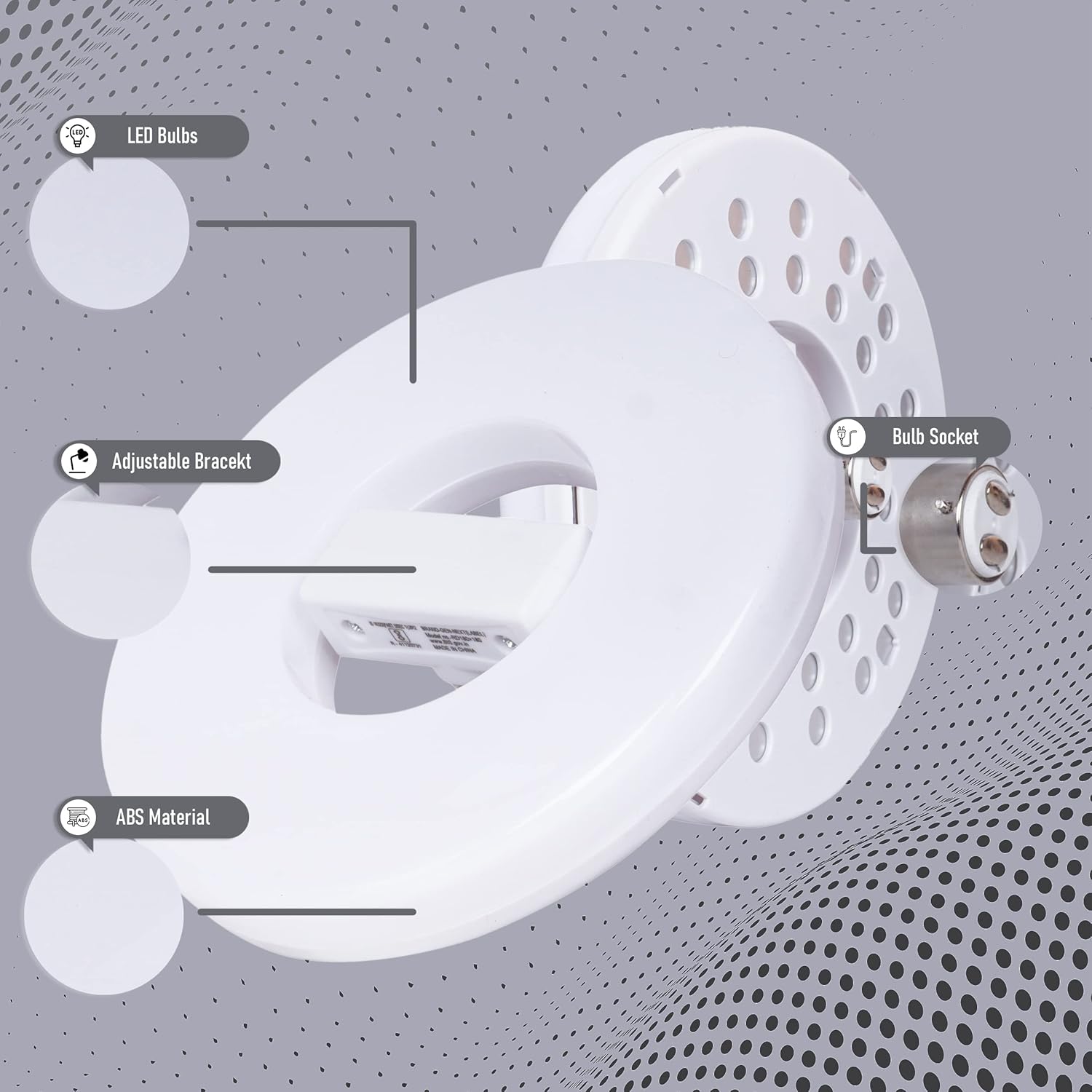 50W Ring Shape High Bright Led Bulb-Upto 85% Energy Saving-B22 CFL Led Bulb for home,office,shop,hospital,factory-(Cool White-6500K) Pack of 1