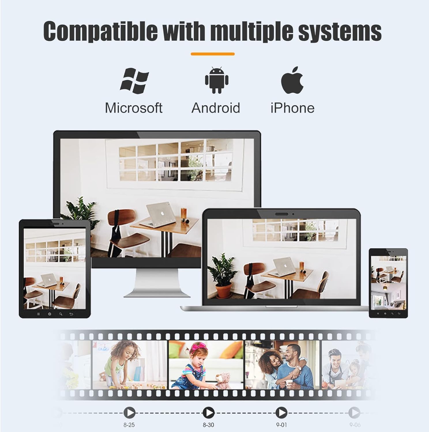 Guard-Well Light Bulb Wireless IP WiFi, Bulb Camera 360 1080p WiFi Panoramic Mini Lamp IR CCTV 1080p Video Home Security Light Wireless Camera (Black Light)