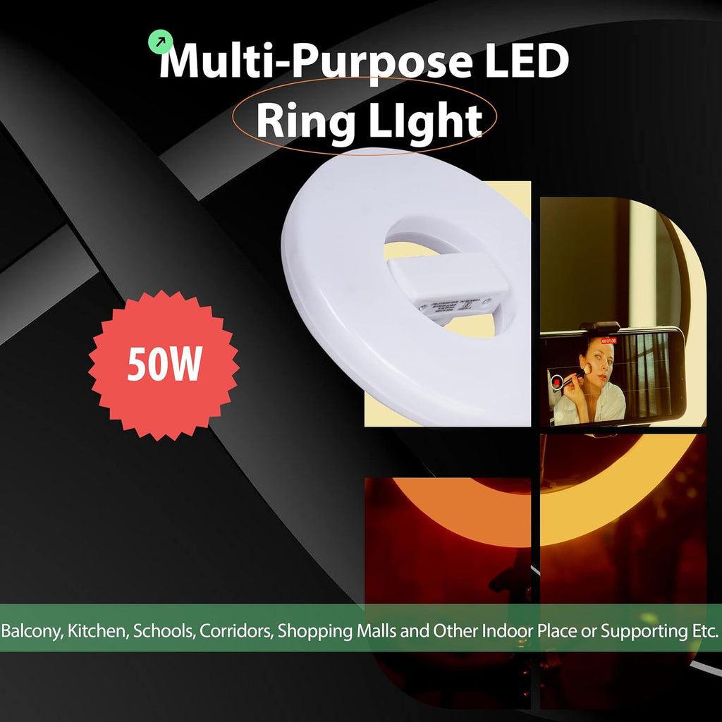 50W Ring Shape High Bright Led Bulb-Upto 85% Energy Saving-B22 CFL Led Bulb for home,office,shop,hospital,factory-(Cool White-6500K) Pack of 1