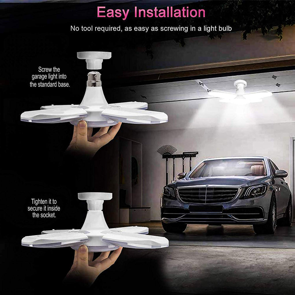 28W Deformable Fan Shape High Bright Led Bulb-Upto 85% Energy Saving-B22 CFL Led Bulb for home,office,shop,hospital,factory-(Cool White-6500K) Pack of 1