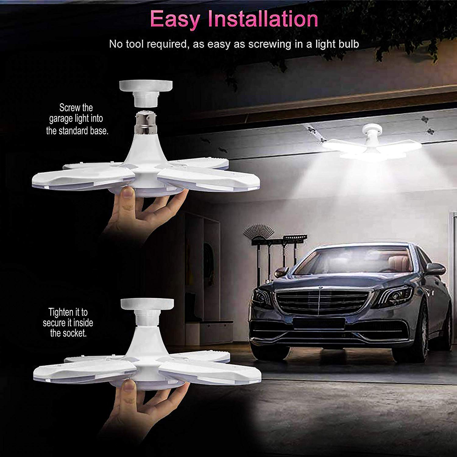 28W Deformable Fan Shape High Bright Led Bulb-Upto 85% Energy Saving-B22 CFL Led Bulb for home,office,shop,hospital,factory-(Cool White-6500K) Pack of 1