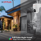 CP PLUS CP-Z45Q 4MP Outdoor Wi-Fi CCTV Camera | 360° Pan & Tilt | Full-Color Night Vision | Motion & Sound Detection | Human Detection | CTC Cyber Secure Tech | Alexa & OK Google | CP-Z45Q