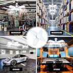 Ds Vision Plastic B22 Ultra High Bright Portable Fan Shape with 5 Led Swings 28W Led Bulb CFL Upto 85% Energy Saving Adjustable Home,Commercial,Ceiling Light,Cool White Light-Pack of 2