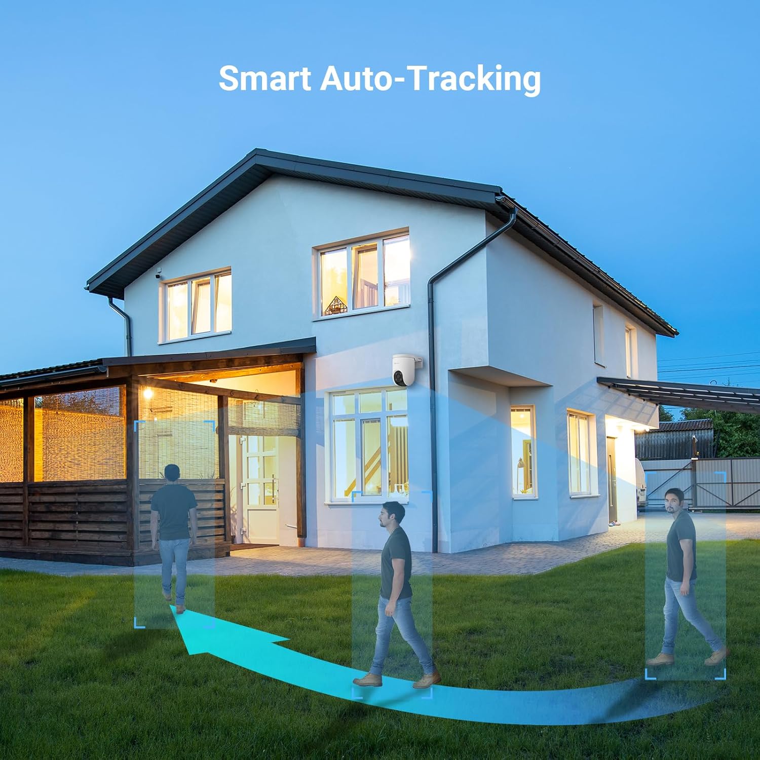 EZVIZ Smart Home Camera CS-H8C PoE 3MP 2K Pan-Tilt Smart Home Camera | Full Color Night Vision up to 30 m | AI Human Detection & Auto-Tracking | Two-Way Audio | Supports MicroSD & Cloud Storage | Weatherproof Design