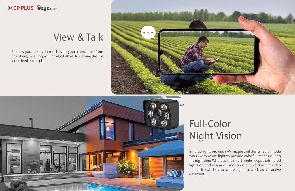 CP Plus CP-V32G 3MP 4G Sim Card Outdoor Bullet With Superior Night Vision Security Camera