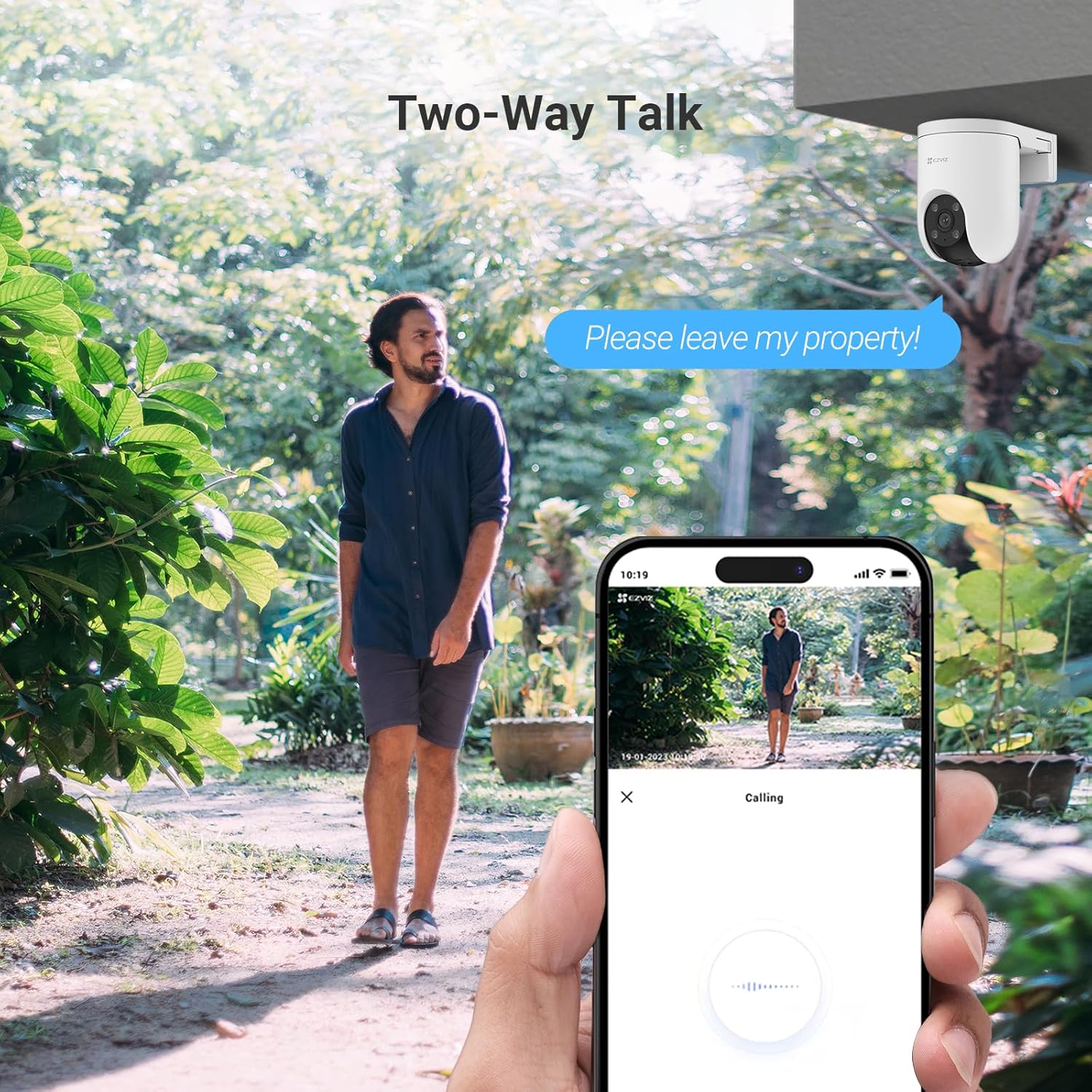 EZVIZ CS-H8C PoE 3MP 2K Pan-Tilt Smart Home Camera | Full Color Night Vision up to 30 m | AI Human Detection & Auto-Tracking | Two-Way Audio | Supports MicroSD & Cloud Storage | Weatherproof Design