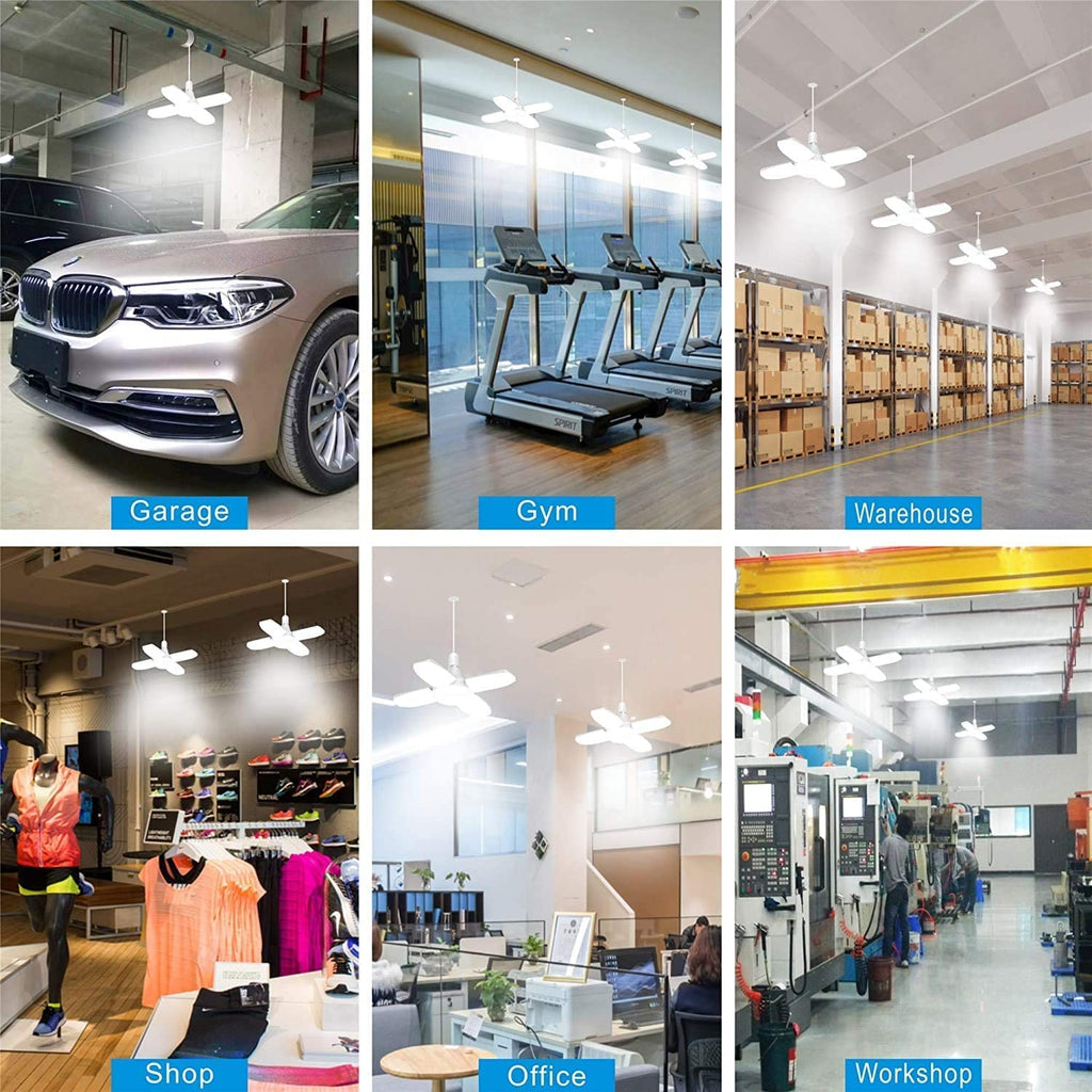 28W Deformable Fan Shape High Bright Led Bulb-Upto 85% Energy Saving-B22 CFL Led Bulb for home,office,shop,hospital,factory-(Cool White-6500K) Pack of 1