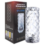 Shoppy Pro Crystal Lamp,16 Color Changing Rose Crystal Diamond Table Lamp,USB Rechargeable Touch Bedside LED Lamp Night Light with Remote Control, for Bedroom Living Room Party Dinner Decor(Pack of 1)