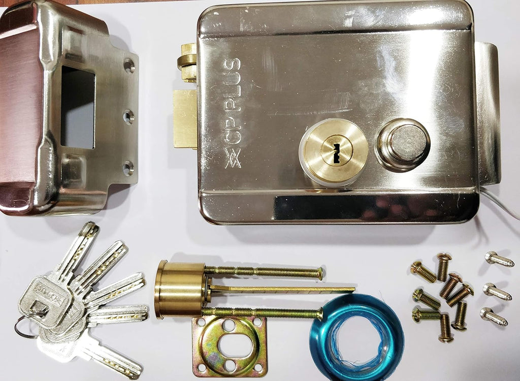 CP Plus Electronic Door Lock, Glossy finish Silver, Stainless Steel