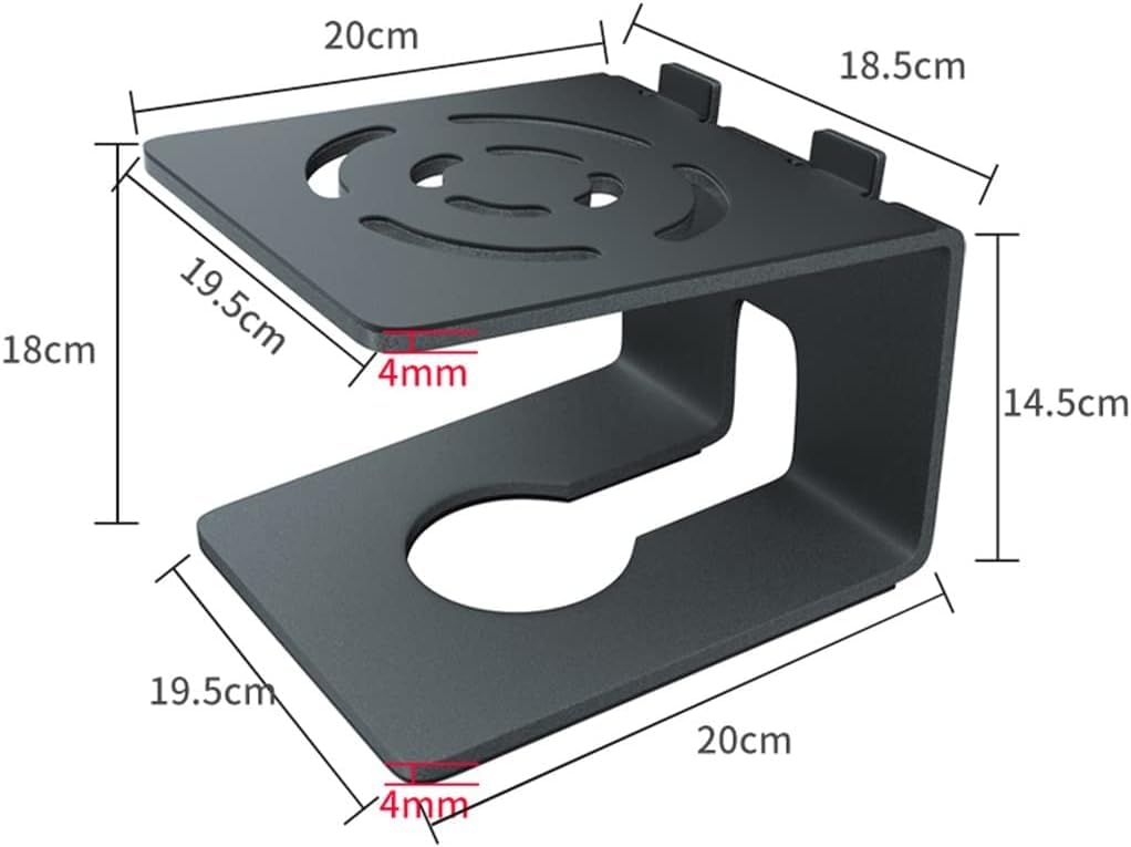 Softline Pro Speaker Stand Heavy  SP DMS2 Desktop Mount Speaker Stands, 18Kg Capacity, Vibration Absorbing Pads, Metal, Speaker Stand Floor Standing for Sound Editing, Gaming, Music Production - Black Pair