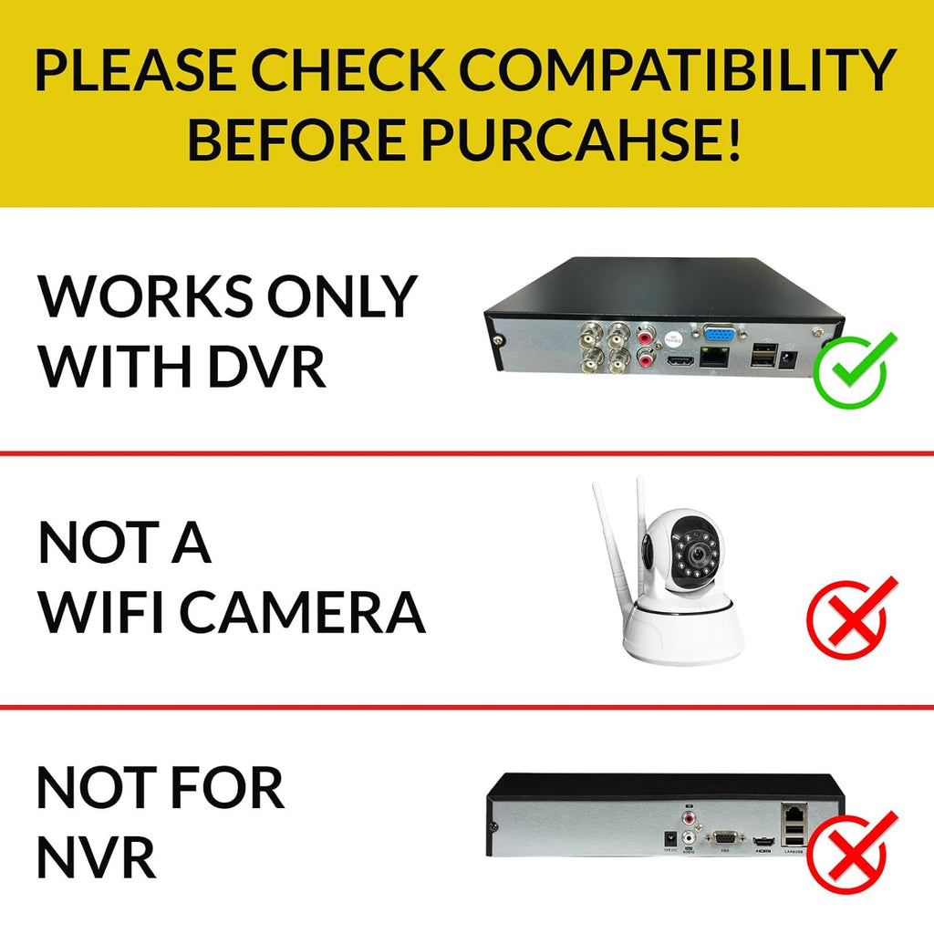 CP PLUS  CP-URC-TC24PL3 2.4MP IR Wired Bullet Outdoor Camera CP-URC-TC24PL3 Compatible with DVR only | 3.6mm Lens | 30 Meter Black & White Night Vision | IP67 | Analog HD CCTV Camera, White