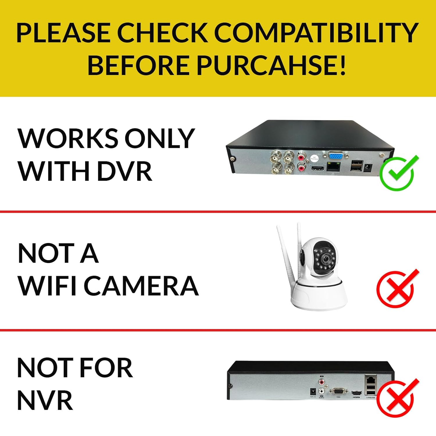 CP PLUS  CP-URC-TC24PL3 2.4MP IR Wired Bullet Outdoor Camera CP-URC-TC24PL3 Compatible with DVR only | 3.6mm Lens | 30 Meter Black & White Night Vision | IP67 | Analog HD CCTV Camera, White