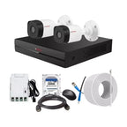 CP PLUS CCTV Combo Kit 2.4 MP Indoor & Outdoor with 4 Channel DVR, 2 Bullet Camera, 4 Channel SMPS, 70 m Copper Cable, 500GB HDD & Connectors