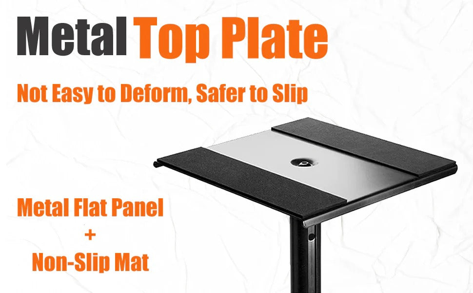 Softline Pro SP90 Studio Monitor Stand Triangular Base Professional Heavy Duty, Adjustable Height, Auto Lock (Set of 2)