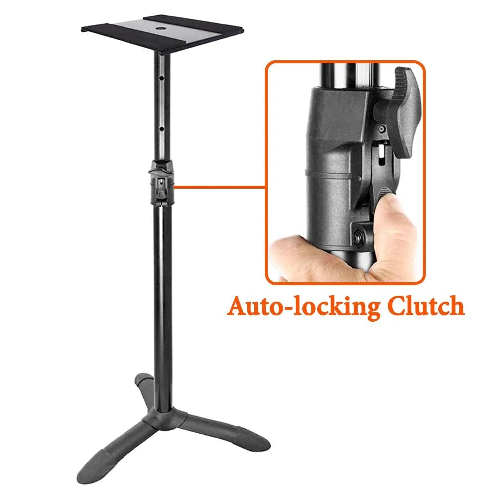 Softline Pro SP90 Studio Monitor Stand Triangular Base Professional Heavy Duty, Adjustable Height, Auto Lock (Set of 2)