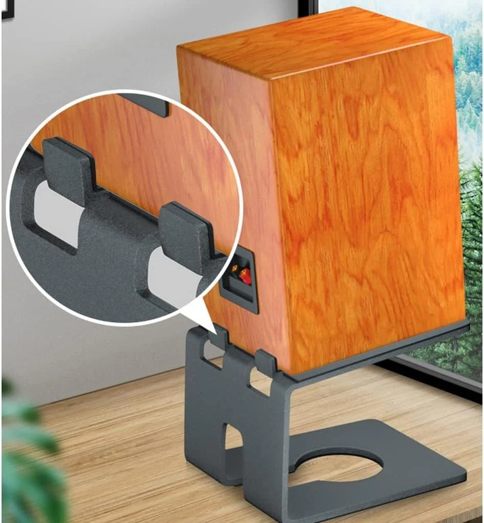 Softline Pro Desktop Speaker Stand with Vibration Absorbing Pads, Metal Speaker Stands Pair Supports up to 18Kg, Shelf Speaker Stand for a Better Audio Experience - Black Pair (SP DMS2)