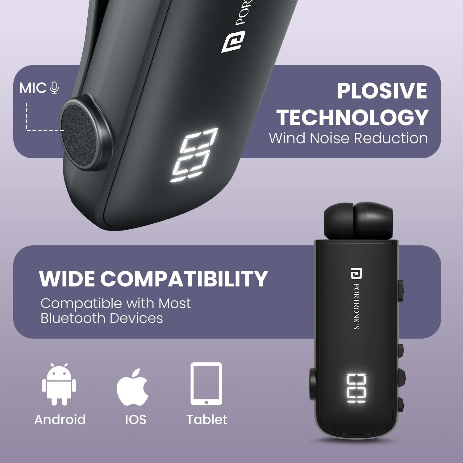 Harmonics Klip 6 Upto 30 Hours Playtime | Vibration Prompt | Bluetooth Version 5.3 | Strong Clip