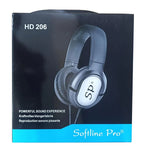 Softline Pro HD 206 Wired Over Ear Headphones  Gaming Without Mic, Good Attenuation of Ambient Noise - Black