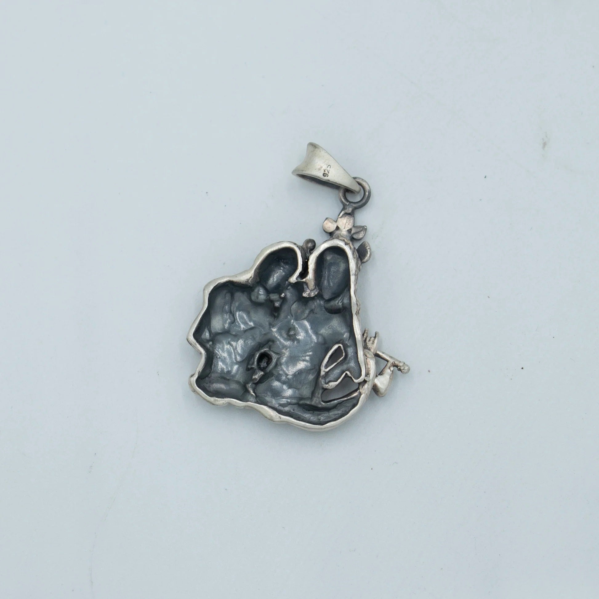 925 sterling silver lord Radha & Krishna divine Pendant with chain  jewellery  Pendant & 18'' chain