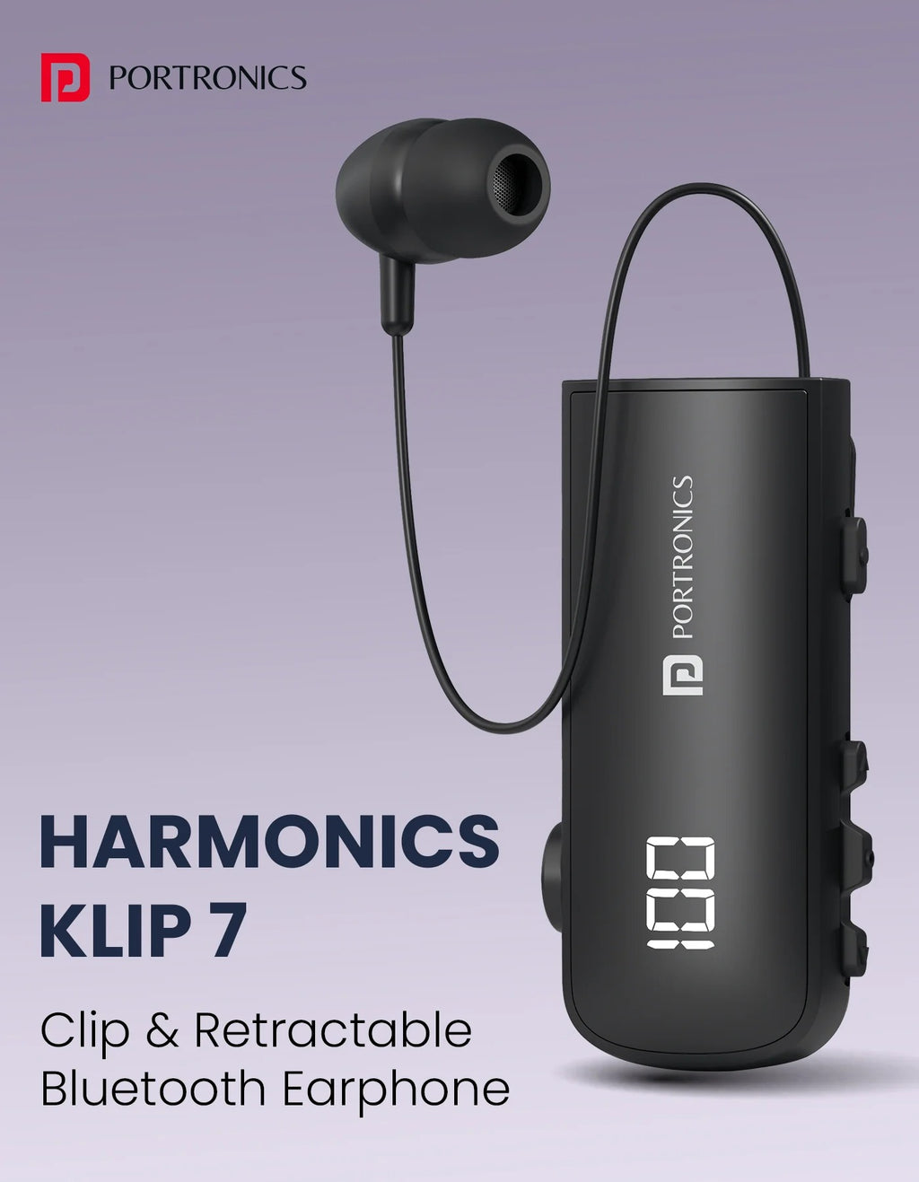 Harmonics Klip 6 Upto 30 Hours Playtime | Vibration Prompt | Bluetooth Version 5.3 | Strong Clip