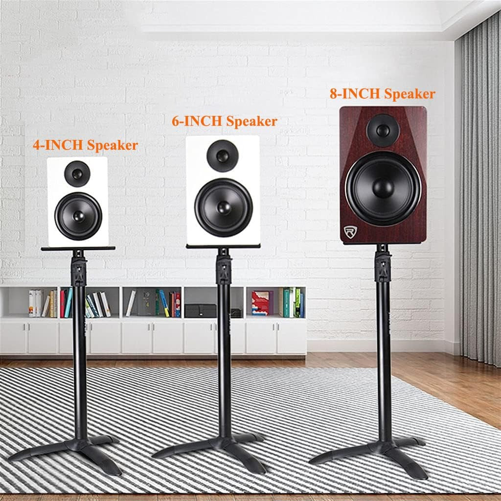 Softline Pro SP90 Studio Monitor Stand Triangular Base Professional Heavy Duty, Adjustable Height, Auto Lock (Set of 2)