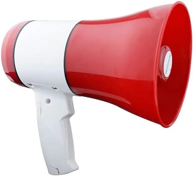 Shoppy Digital  Handheld Megaphone with Loud Speaker Built-in Gayatri Mantra, Recorder USB Memory Card Input Talk Record Play Siren Music, Rechargeable Battery Included with Dog Bark Voice