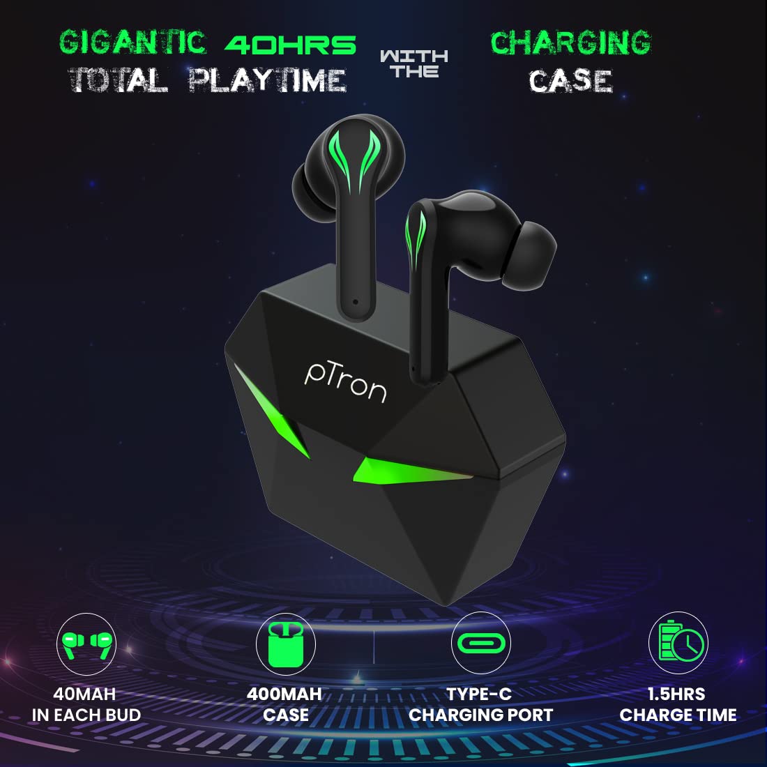 Ptron bassbuds online app